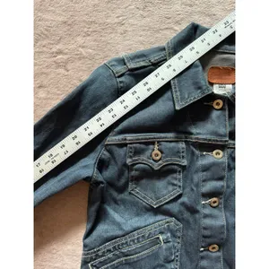 Vintage Y2K Levi's Dark Wash Denim Jacket‎ Junior Size Medium thumbnail 7