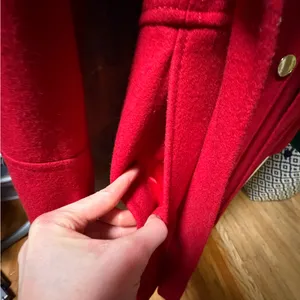 Guess Women's Vibrant Red Trench Coat. Wool blend thumbnail 11
