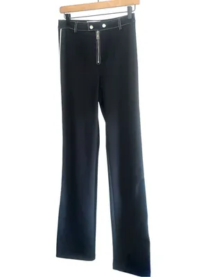 I.AM.GIA‎ Slater High Waist Zip Front Flare Pants Black Size S thumbnail 2