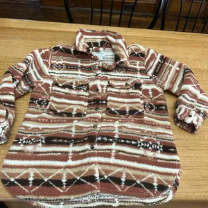 Sabrina Lauren NWOT fleece Midwest print shacket 1X thumbnail 8