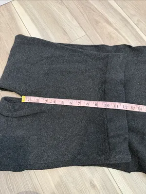 Le Ore Lodi ribbed knit flare pants side slit size medium Gray thumbnail 9