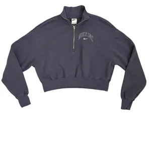 Nike Sportswear Phoenix Fleece 1/2-Zip Crop Sweatshirt Purple White Size Small thumbnail 4