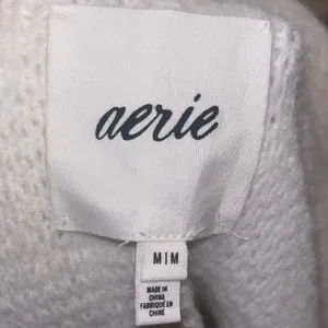 Aerie Hooded Short White Knit Sweater thumbnail 3