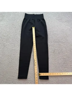 Gymshark Mesh Panel High-Waist Leggings Black Nylon Elastane XS Athletic Gym thumbnail 4