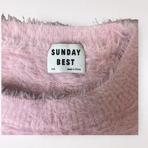 Aritzia Sunday Best Taro Sweater in Pink Cropped Fuzzy‎ Size XXS thumbnail 2