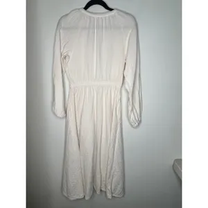 Pact Cream Gauze Midi Dress Size Small thumbnail 4
