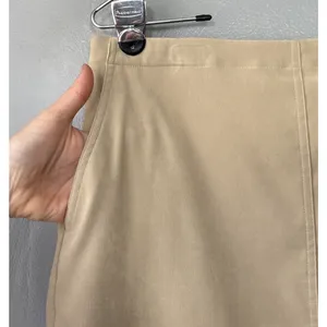 David Brooks Skirt Size 12 Neutral Tan Faux Suede Minimalist Modest Straight thumbnail 3