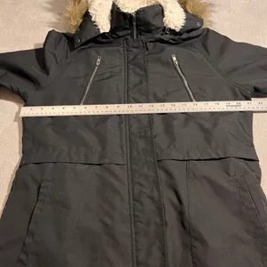 NUVANO Womens Black Faux Fur Hood Parka Winter Jacket Coat Size M‎ thumbnail 6