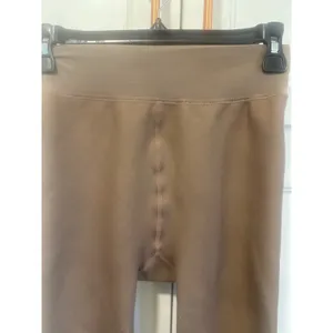 Womens Fleece Lined Tights Warm Winter Leggings Brown thumbnail 2
