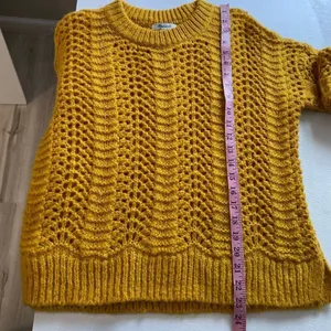 Madewell Mustard Chunky Knit Sweater Small Boho Cozy Cottagecore thumbnail 6