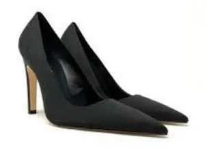 Good American Icon Suede BBlack Women's High Heels Made in Spain $275 NEW 7.5 thumbnail 1