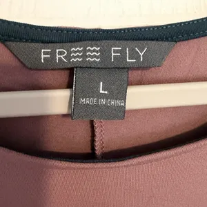 Free Fly Women's Dress Sz Large Bamboo Journey All Day Mauve Long Sleeve Jersey thumbnail 2