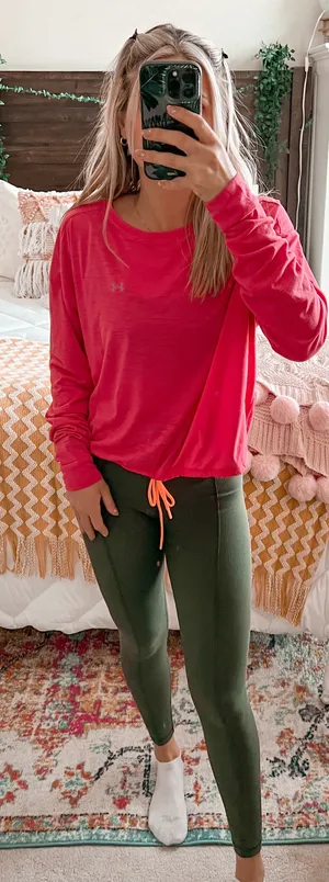 Under Armour Pink Longsleeve With Drawstring Bottom thumbnail 2