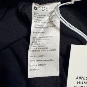 FIGS HW Zamora Jogger Scrub Pants Black High Waisted 1000207 Womens thumbnail 8