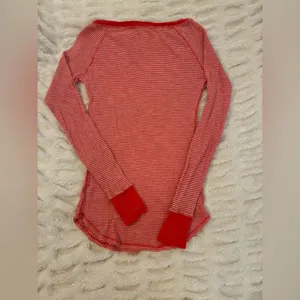 Aerie Brand Red Striped Long Sleeve Top thumbnail 3