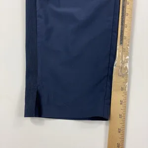 Athleta Brooklyn Mid Rise Ankle Pants Women's Size 6 Navy Ribbed Side Panels thumbnail 4