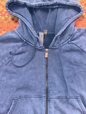 Sweaty Betty Indigo BLUE ZIP UP CROP Hoodie thumbnail 3