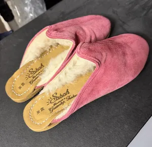 Sabah Shearling Baba Mule W39 Pink Size 8 thumbnail 1