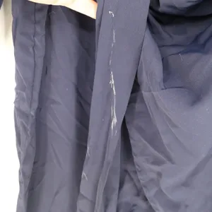 Navy Blue One Shoulder Long Sleeve Tie Back Midi Dress Large thumbnail 3