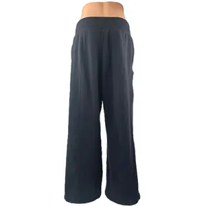 Athleta Women's Black Wide Leg Elastic Waist Activewear Trousers Sweatpants Sz M thumbnail 3
