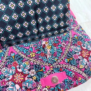 Vera Bradley Pink Floral Quilted Cotton Shoulder Bag Crossbody Handbag NWOT thumbnail 3