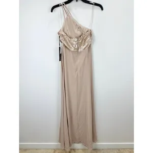 Lulus Endlessly Enchanted Champagne Pink Sequin Maxi Dress Formal Small NWT thumbnail 12