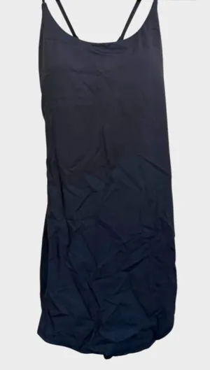 Size M Halara Softlyzero Plush Backless Active Dress Black thumbnail 1
