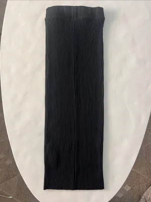 ZARA Ribbed Knit Pull On Contour Midi Skirt Small thumbnail 3
