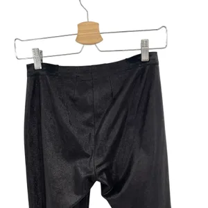 Alice + Olivia x Scoop Zip‎ Front Leggings Pants Low Rise Coated Shiny Black 0 thumbnail 8