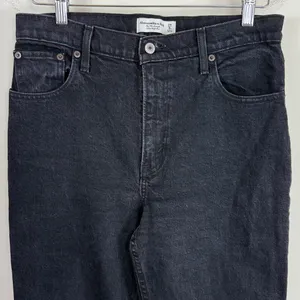 Abercrombie & Fitch The 90’s Straight Ultra High arise Jeans in‎ Black Size 29 thumbnail 2