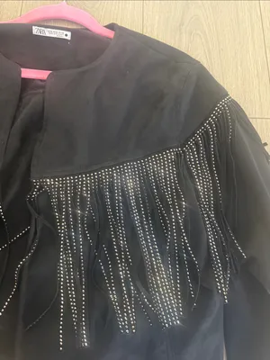 Zara  suade fringe jacket adorable size M thumbnail 3