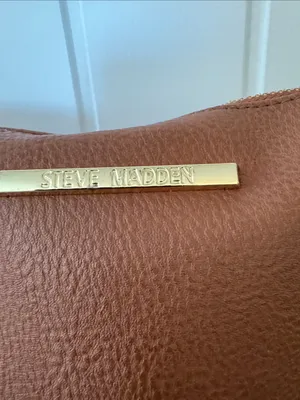 Steve Madden Brown Leather Crossbody Bag with Gold Chain thumbnail 2