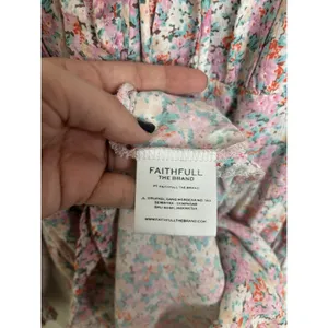 Faithful the Brand Ira Mini Dress Vignette Floral Pink 2 XS Cottage Hoco thumbnail 10