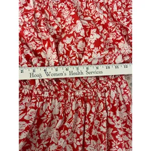 Universal Thread Red Floral Maxi Dress Cut Out Back Slit Cottagecore Sundress S thumbnail 5