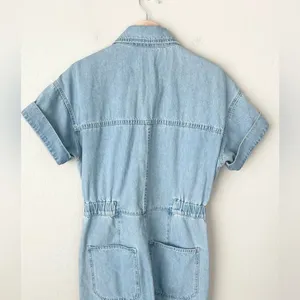 Free People we the free Marci coverall denim jumpsuit light wash small thumbnail 11