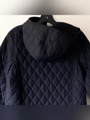 Weekend‎ MaxMara Long Quilted Hooded Puffer Coat Black 4 EUC thumbnail 7