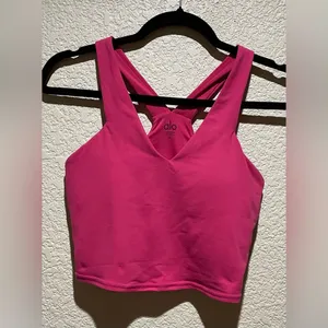 ALO Airbrush Real Bra Tank Top Pink Size XS thumbnail 2