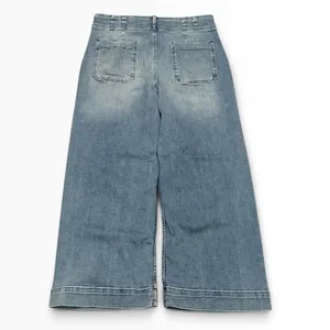 Maeve The Colette Wide Leg Jeans High Rise Cropped Blue Size 32 Anthropologie thumbnail 2