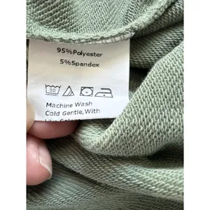 ZESICA Sage Green Cropped Sweatshirt Crew Neck Pullover Soft Girl Lounge Small‎ thumbnail 3