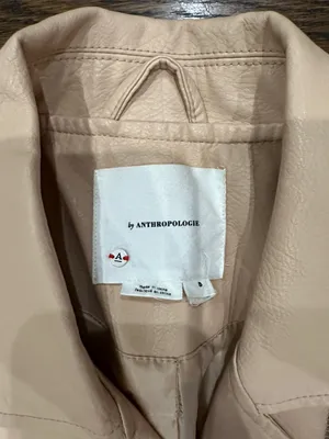 Anthropologie the Saige Women’s tan Faux Leather Moto Jacket thumbnail 5