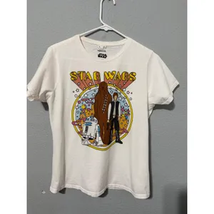 Star Wars Han Solo Chewbacca R2-D2 Graphic Tee Large White Womens Large Cotton thumbnail 2