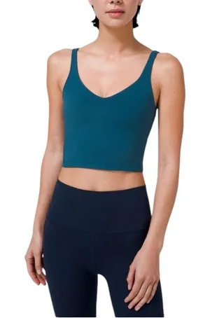 Lululemon Align Cropped Tank Blue Borealis Size 2 thumbnail 1