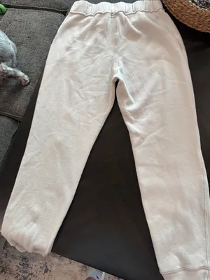 Abercrombie & Fitch cream Fleece Jogger Pants thumbnail 6