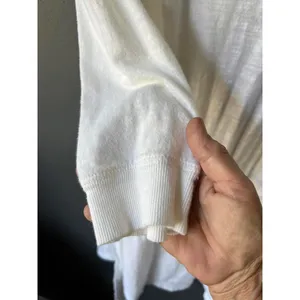 Gillian O'Malley White Lightweight Robe with Tie Belt, Size M thumbnail 7
