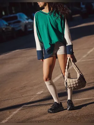 NWT Free People FP Movement Living Life Layer - green glow combo - XL thumbnail 7