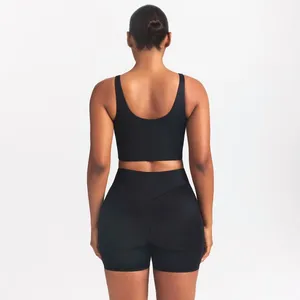 Nike Skims Shine Scoop Neck Longline Bra Obsidian Size Small thumbnail 2