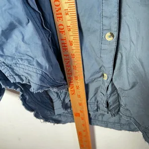 Free People We The‎ Free Happy Hour Shirt Button Down Size XS Blue Oversized thumbnail 6