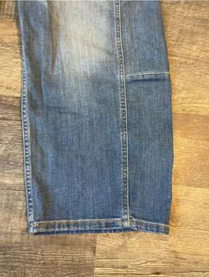 Pilcro Anthropologie The Kenna Mid-Rise Heritage Barrel Wide Leg Ankle Jeans 28 thumbnail 6