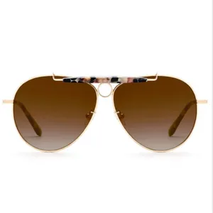 Krewe Merrymen 24k Crema aviator sunglasses NEW thumbnail 2