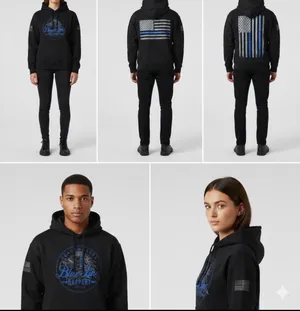 Peacemakers "Thin Blue Line" Support Hoodie - Size XXL thumbnail 3